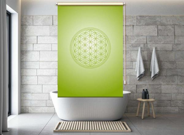 Extartiqe Duschrollo - Blume des Lebens green